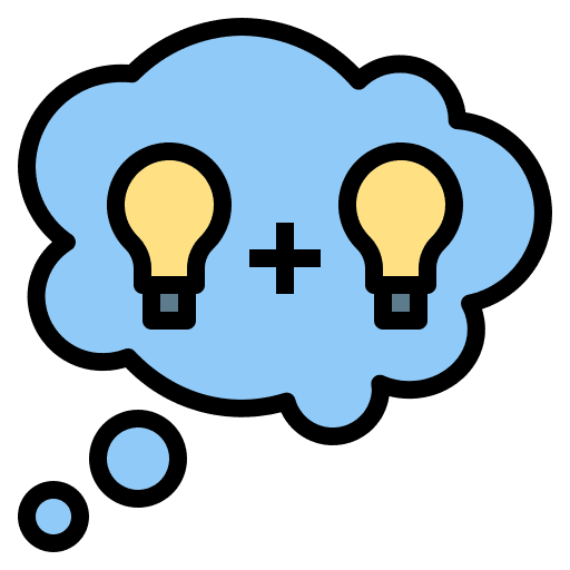 Brainstorm connection design creative icon
