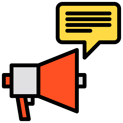 Megaphone marketing chat contact icon
