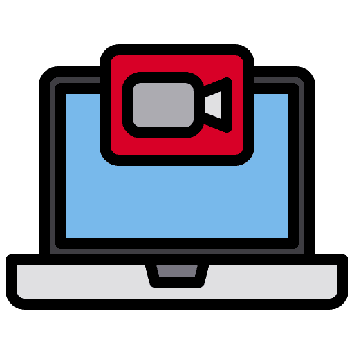 Video call computer meeting conference icon