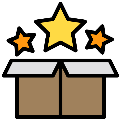 Box gift rating box icon