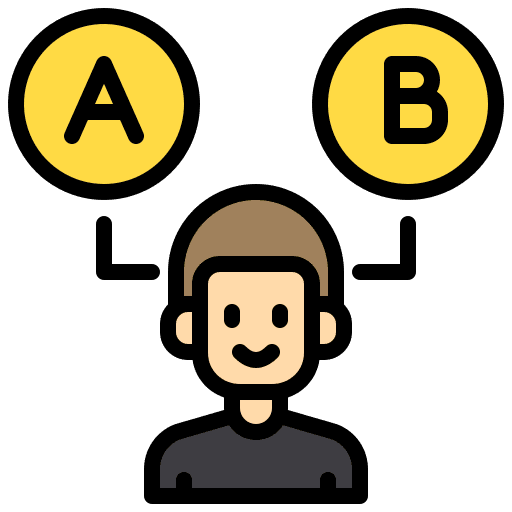 Choose decide marketing customer satisfaction icon