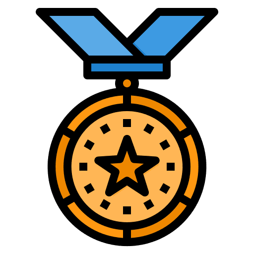 Medal reward sports and competition champion icon