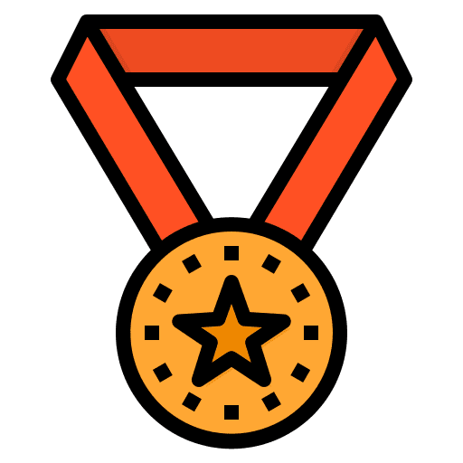 Medal winner reward sports and competition icon