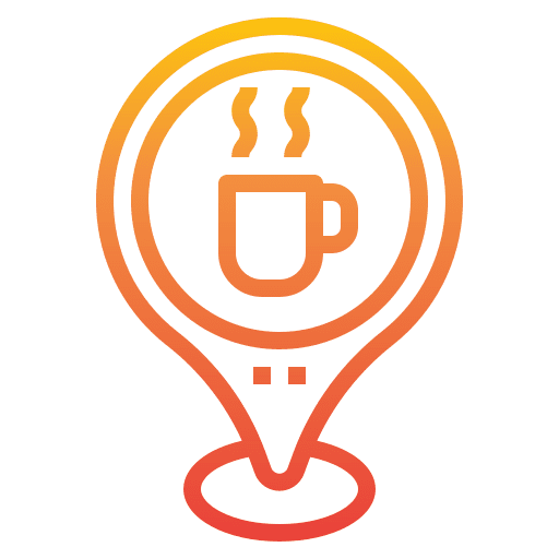 Coffee shop maps and location pin placeholder icon Coffee shop maps and location pin placeholder icon