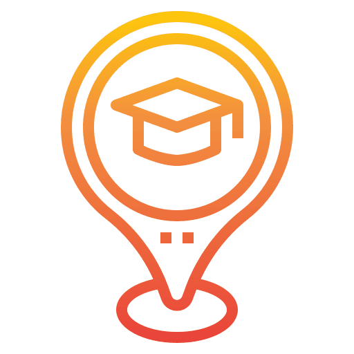 High school university maps and location navigation icon