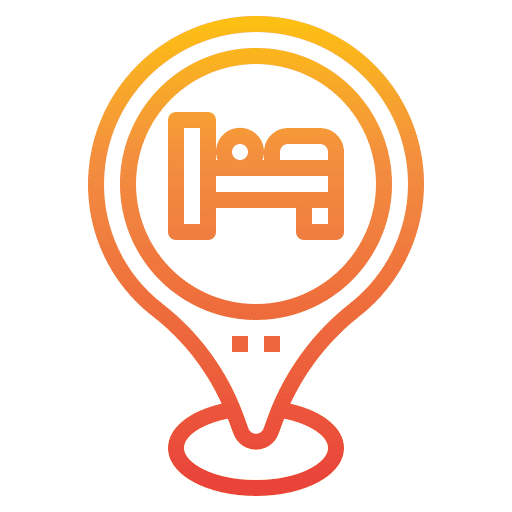 Hostel hostel maps and location pin icon