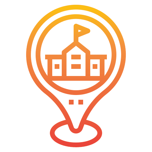School maps and location placeholder pin icon