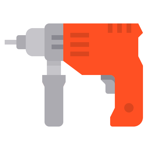 Drill drill construction and tools work tool icon
