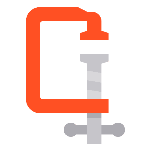 Clamp carpenter construction and tools equipment icon