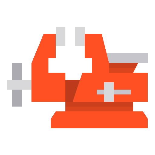 Clamp work tool construction and tools construction icon