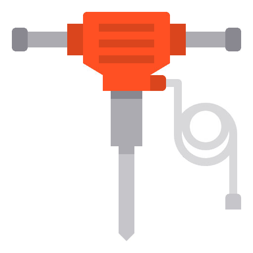 Hydraulic breaker hydraulic breaker construction drill icon