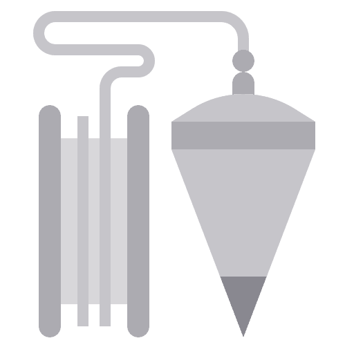 Plumb bob construction carpenter construction and tools icon