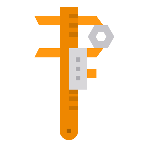 Caliper work tool caliper measuring icon
