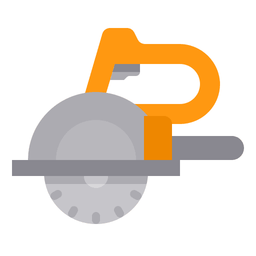 Circular saw work tool construction and tools saw icon