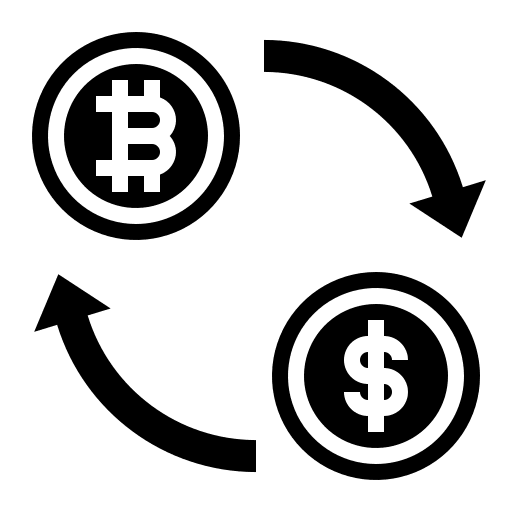 Currency exchange business exchange cryptocurrency icon