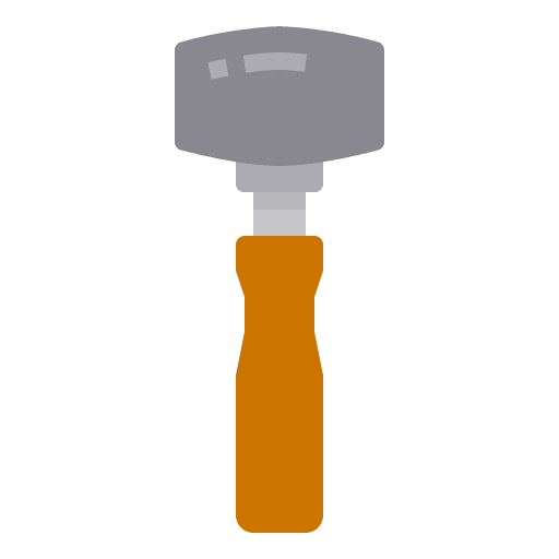 Mallet construction sledgehammer work tool icon