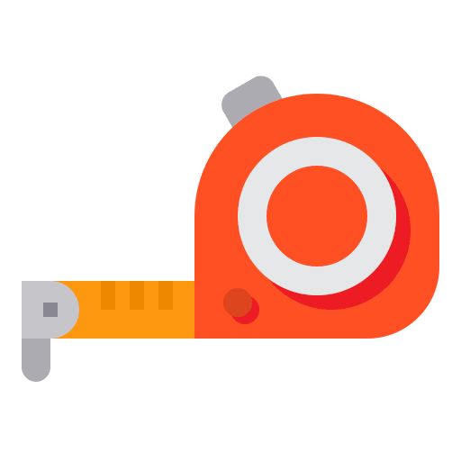 Measure tape equipment work tool measure tape icon