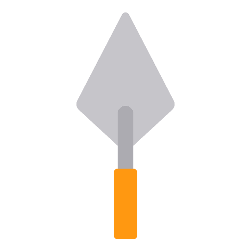 Shovel work tool triangular shovel construction icon