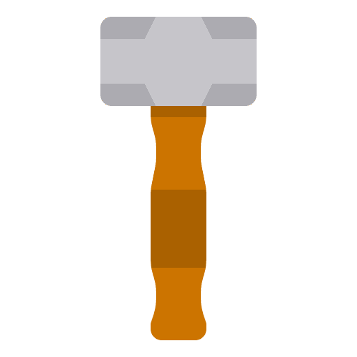 Sledgehammer equipment carpenter construction icon
