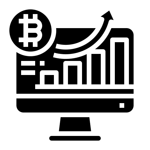 Bar graph currency business computer icon