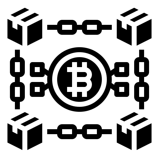 Blockchain encrypt business and finance banking icon Blockchain encrypt business and finance banking icon