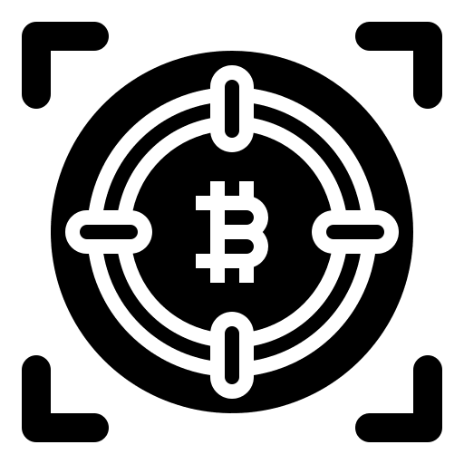 Focus business goal cryptocurrency icon Focus business goal cryptocurrency icon
