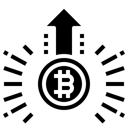 Increase up arrow banking value icon Increase up arrow banking value icon