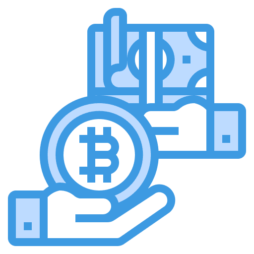 Currency exchange business exchange hands icon
