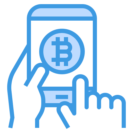 Payment business and finance cryptocurrency cellphone icon