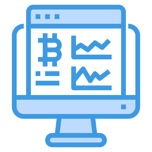 Analytic bitcoin business and finance banking icon Analytic bitcoin business and finance banking icon