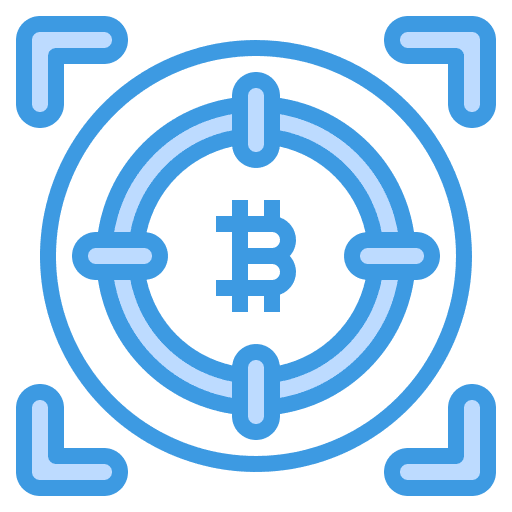 Focus cryptocurrency aim bitcoin icon Focus cryptocurrency aim bitcoin icon
