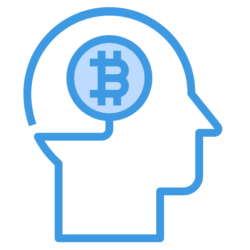 Head banking bitcoin head icon Head banking bitcoin head icon
