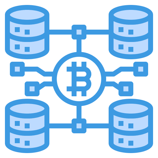 Big data bitcoin business and finance business icon Big data bitcoin business and finance business icon