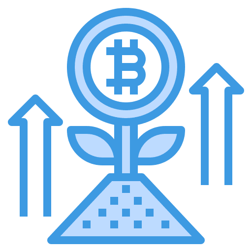 Plant plant cryptocurrency banking icon Plant plant cryptocurrency banking icon