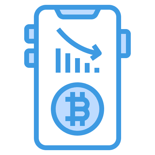 Trade decrease currency bitcoin icon Trade decrease currency bitcoin icon
