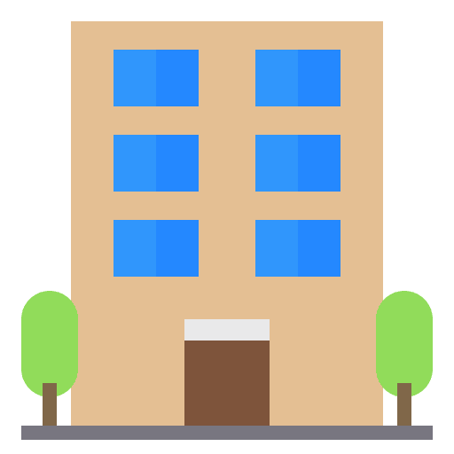 Hotel construction apartment holidays icon