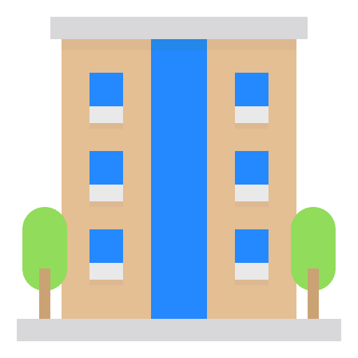 Apartment construction building real estate icon