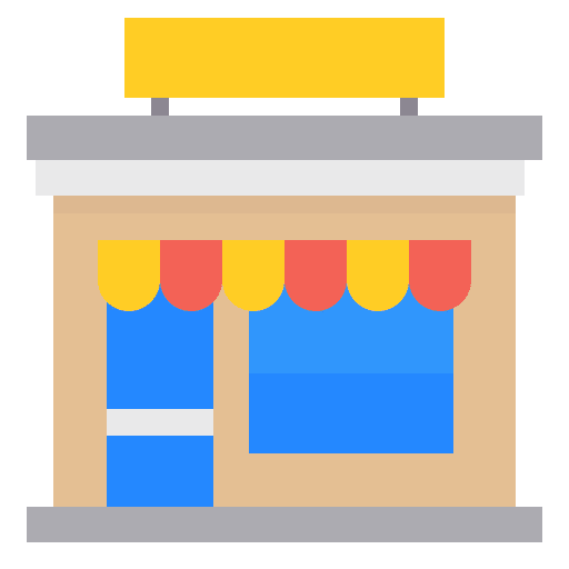 Shop architecture and city construction commerce icon