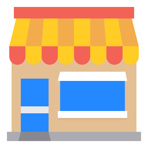 Shop real estate construction shop icon
