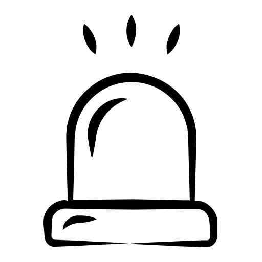 Siren urgent light security icon