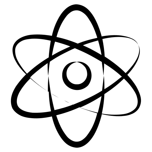 Atom physics scientific science icon Atom physics scientific science icon