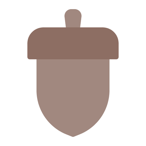 Acorn chestnut vegan healthy food icon