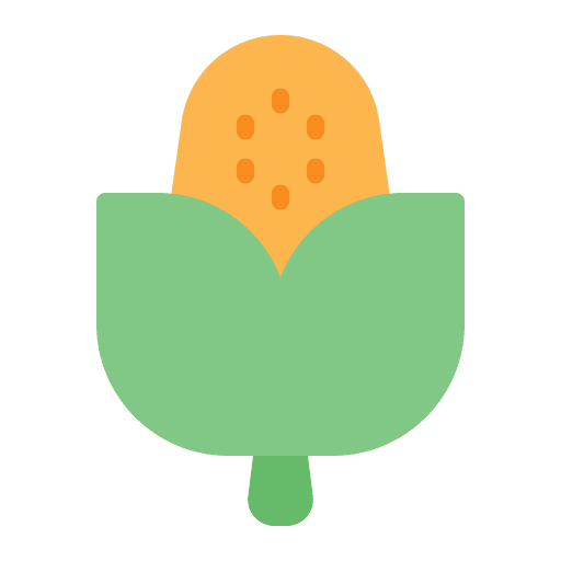 Corn organic food and restaurant vegetarian icon