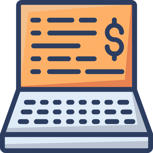 Computer ecommerce price business and finance icon