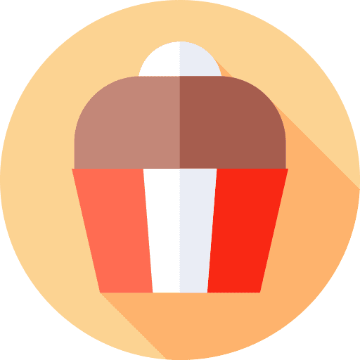 Cupcake baked sweet bakery icon