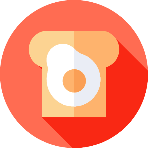 Fried egg food and restaurant toast breakfast icon