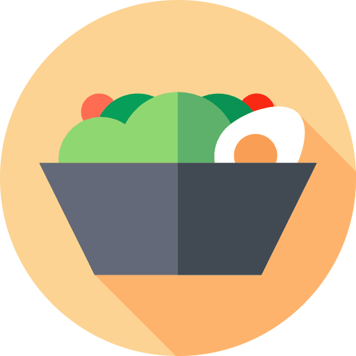 Salad food bowls eating icon