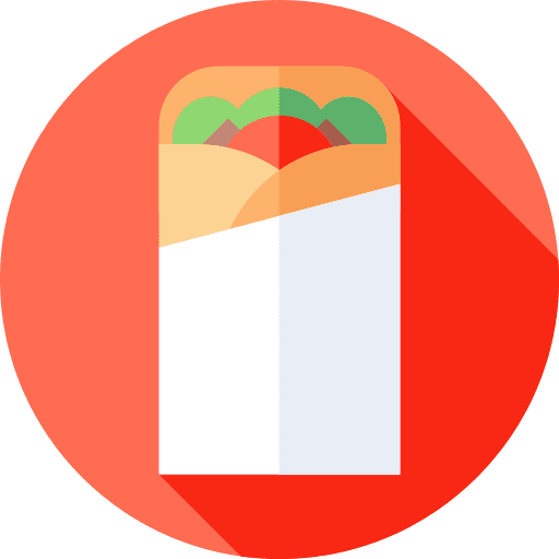 Burrito tomato sandwich salad icon