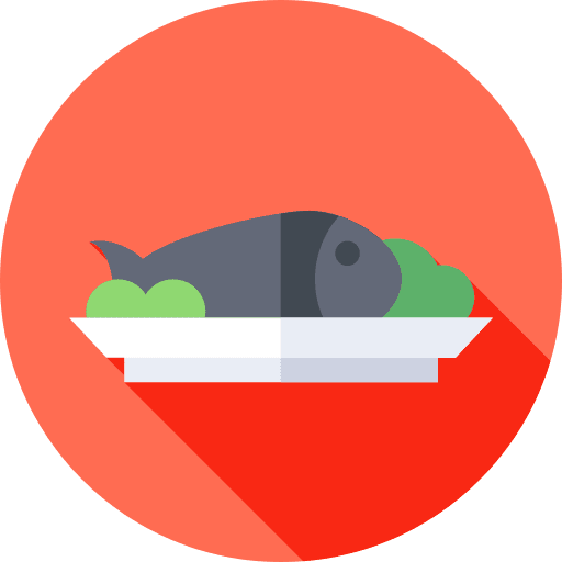 Fish fish dish food and restaurant icon