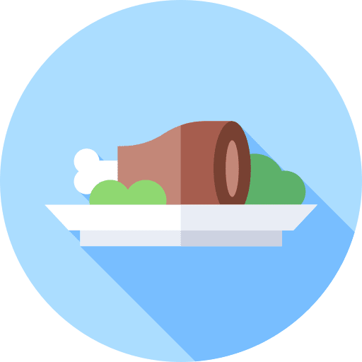 Ham bone butcher pork leg icon